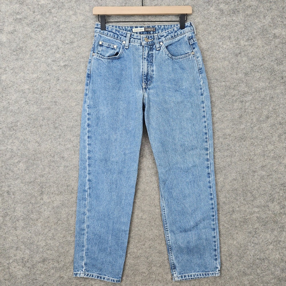 St Johns Bay Classic Fit Jeans Women's Blue 8P Petite High Rise Straight Leg